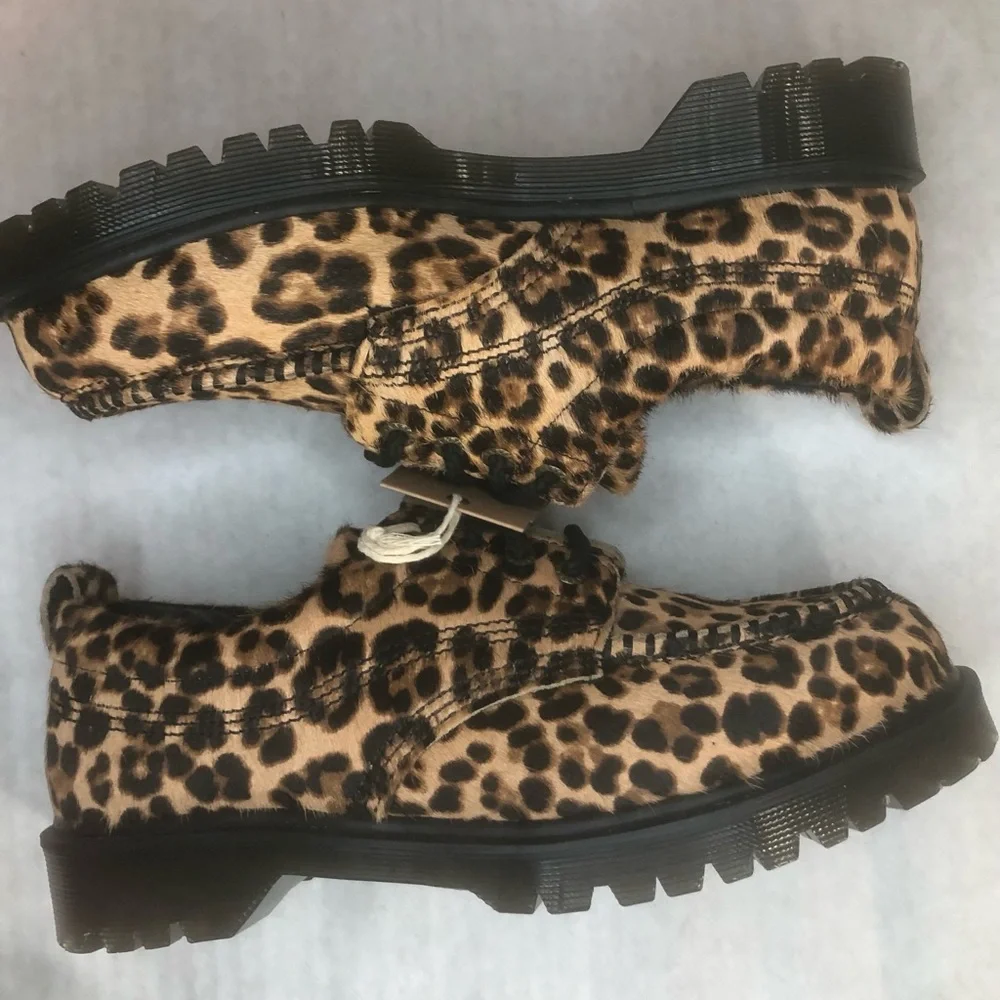 Dr. Martens LOWELL LEOPARD PRINT MOC TOE SHOES MEN’S SIZE 8 / WOMEN 9 No Box